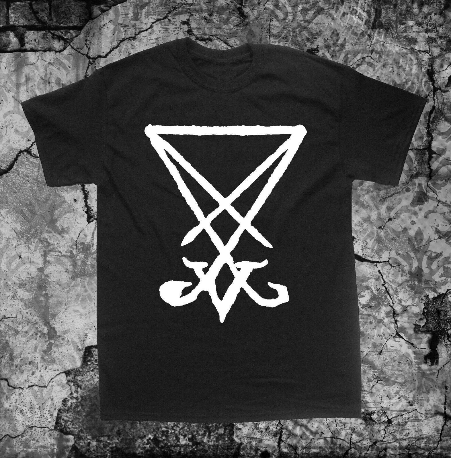 Сигил Люцифера оккультная готическая пентаграмма Сатанинская печать Сатана Бафомет футболки унисекс